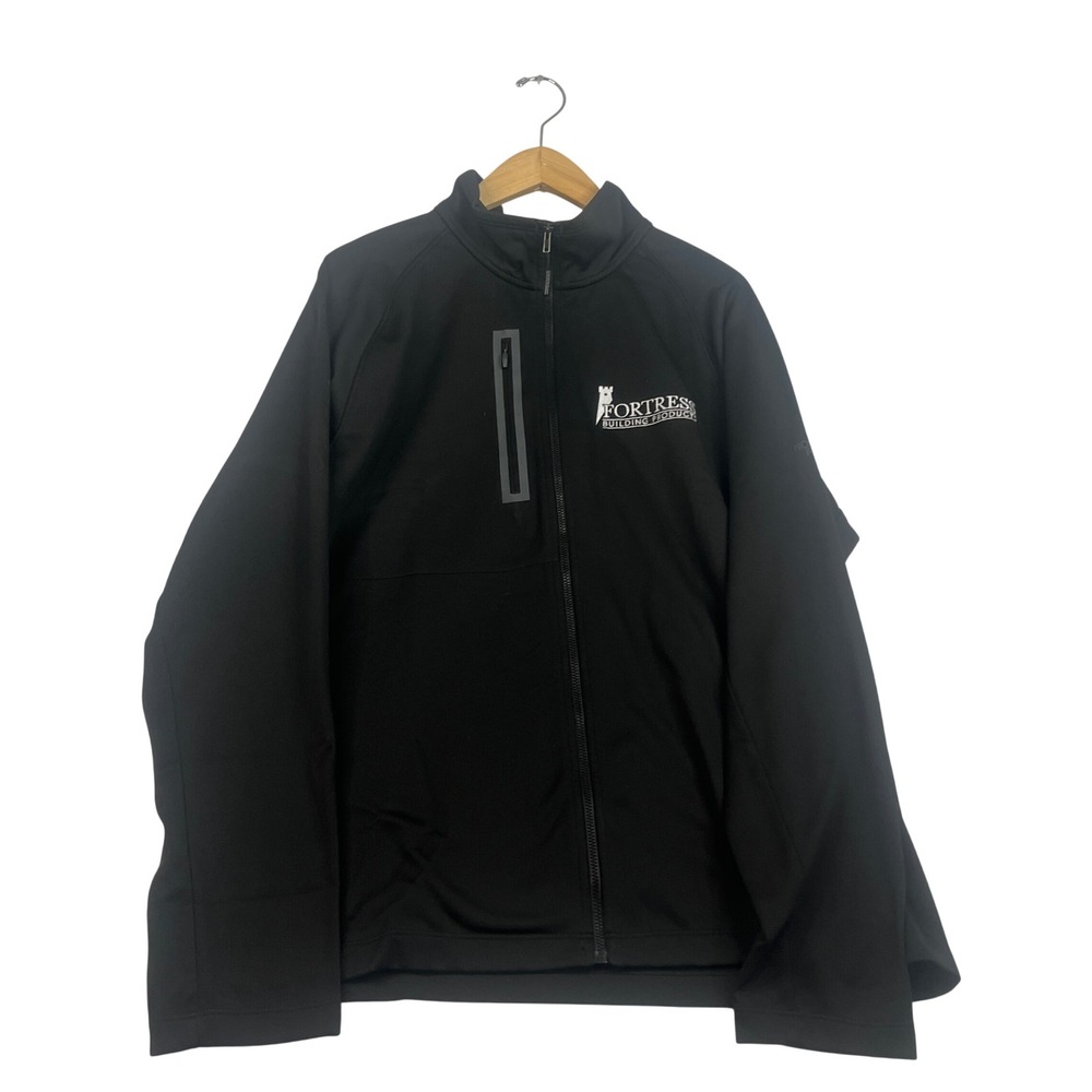 The North Face Mens Black Full Zip Softshell Jacket Fortress Logo XL